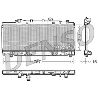 Radiateur, refroidissement du moteur DENSO DRM09094