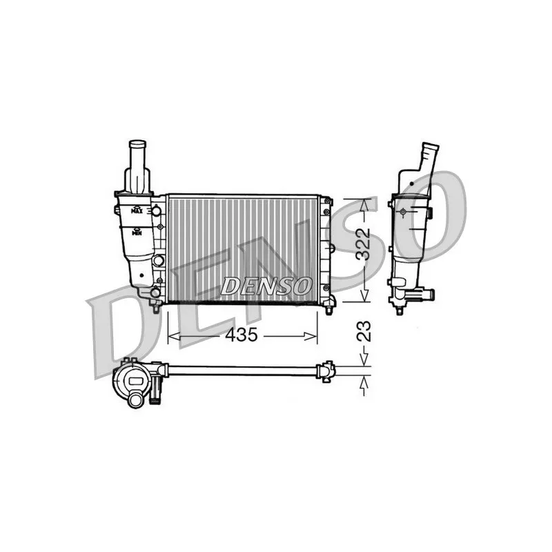 Radiateur, refroidissement du moteur DENSO DRM09095