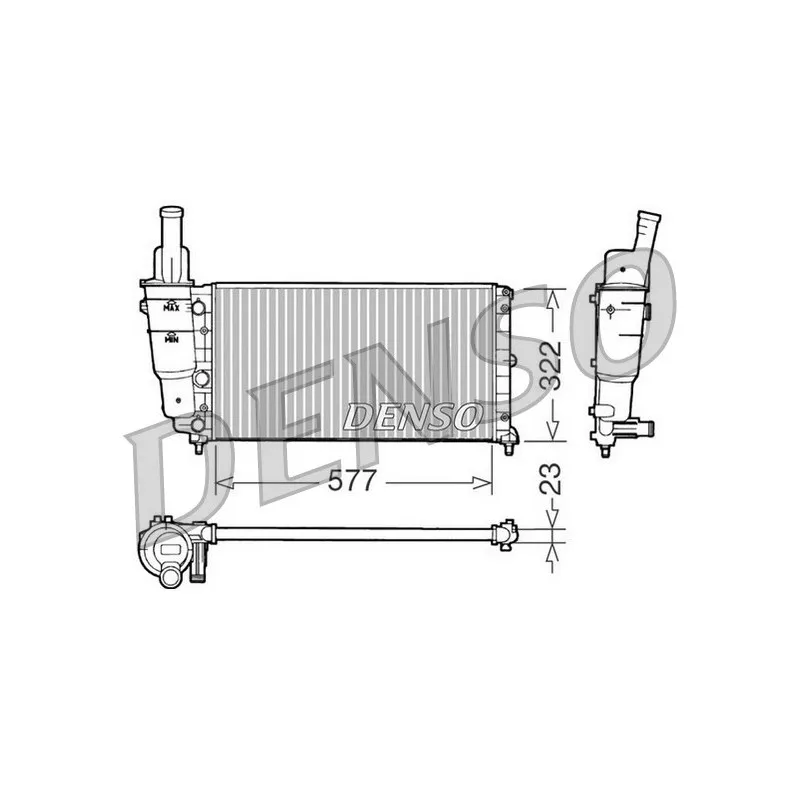 Radiateur, refroidissement du moteur DENSO DRM09096