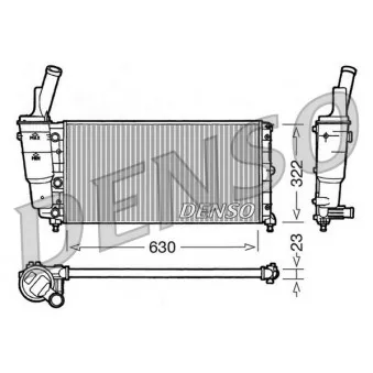 Radiateur, refroidissement du moteur DENSO DRM09097