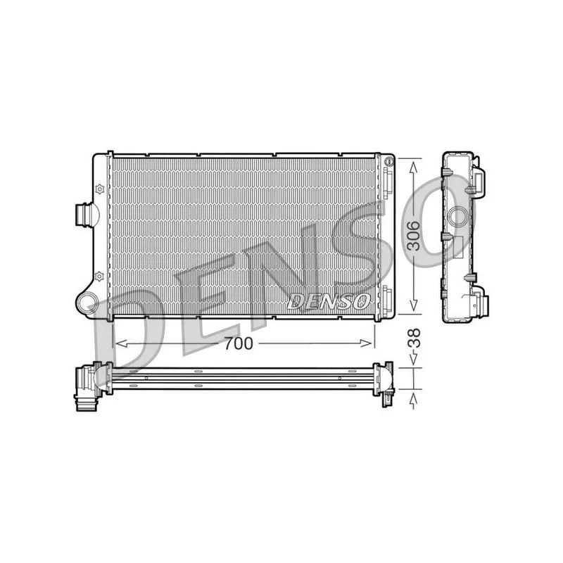 Radiateur, refroidissement du moteur DENSO DRM09099