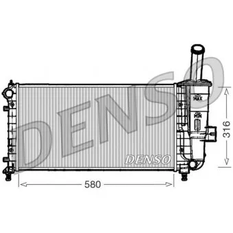 Radiateur, refroidissement du moteur DENSO DRM09102