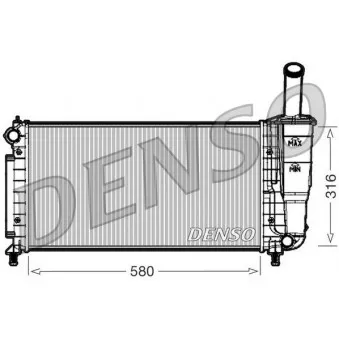 Radiateur, refroidissement du moteur DENSO DRM09105