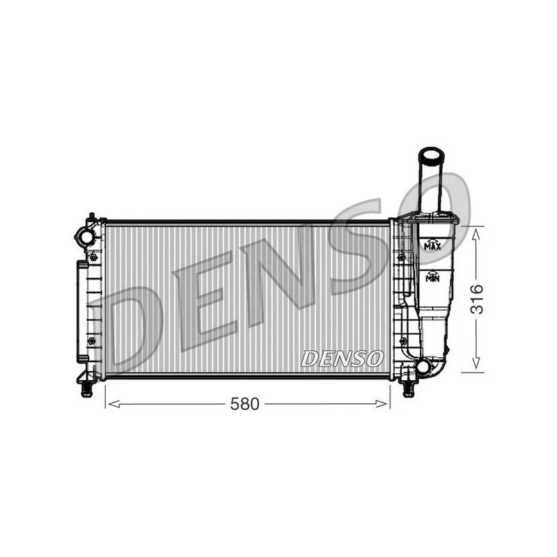 Radiateur, refroidissement du moteur DENSO DRM09105