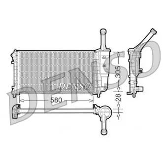 Radiateur, refroidissement du moteur DENSO DRM09106