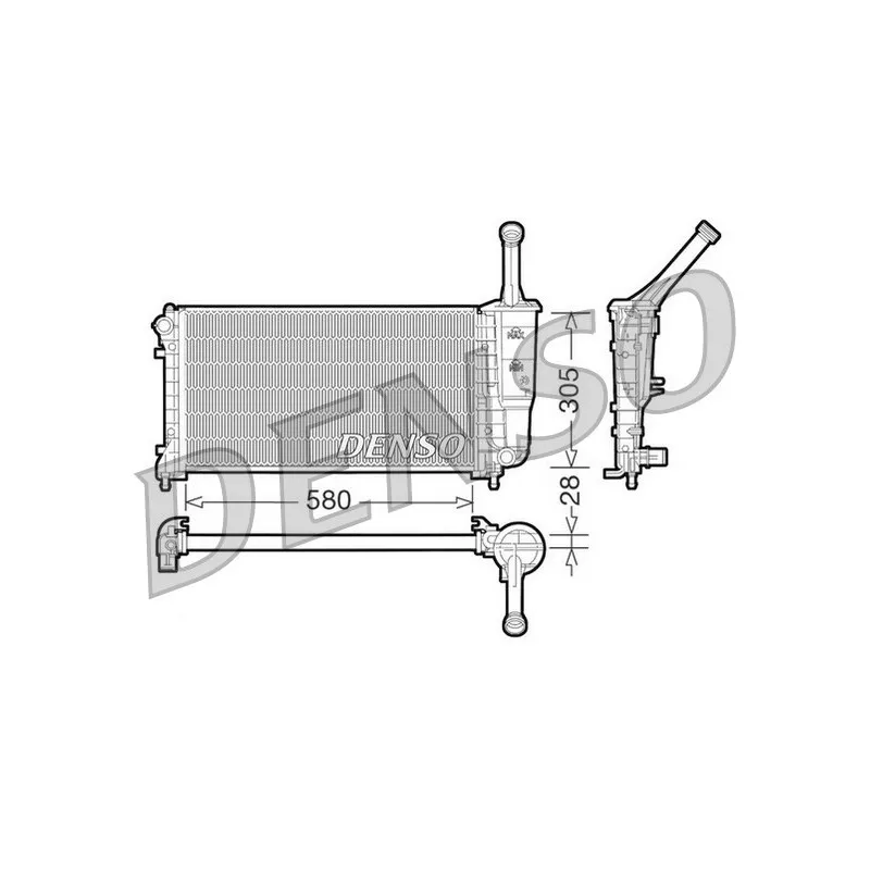 Radiateur, refroidissement du moteur DENSO DRM09106