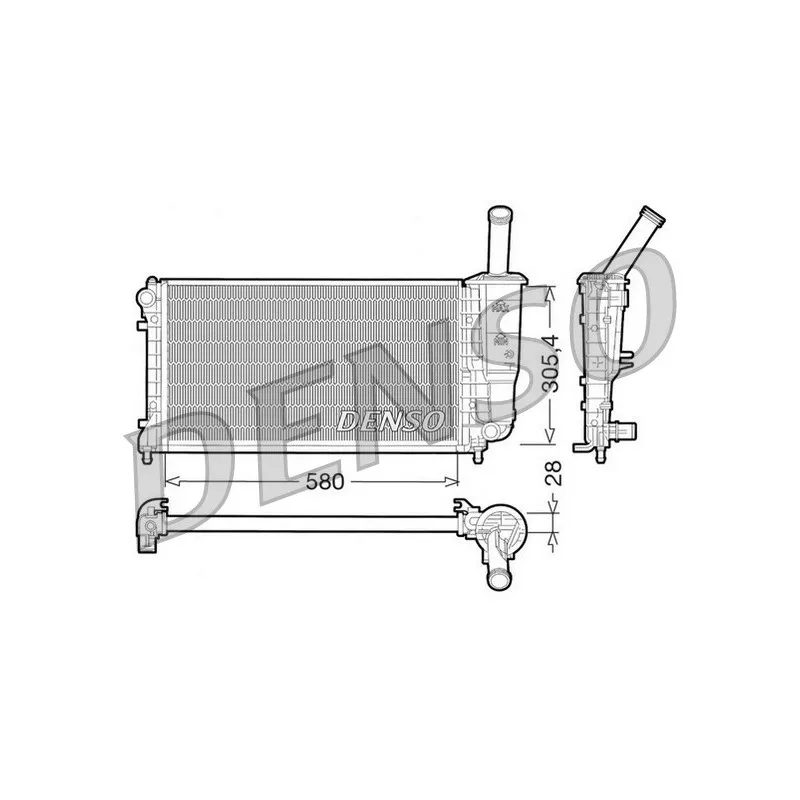 Radiateur, refroidissement du moteur DENSO DRM09108