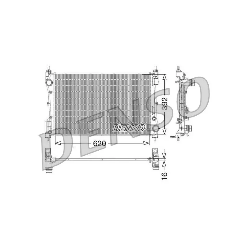 Radiateur, refroidissement du moteur DENSO DRM09114