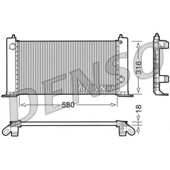 Radiateur, refroidissement du moteur DENSO DRM09120
