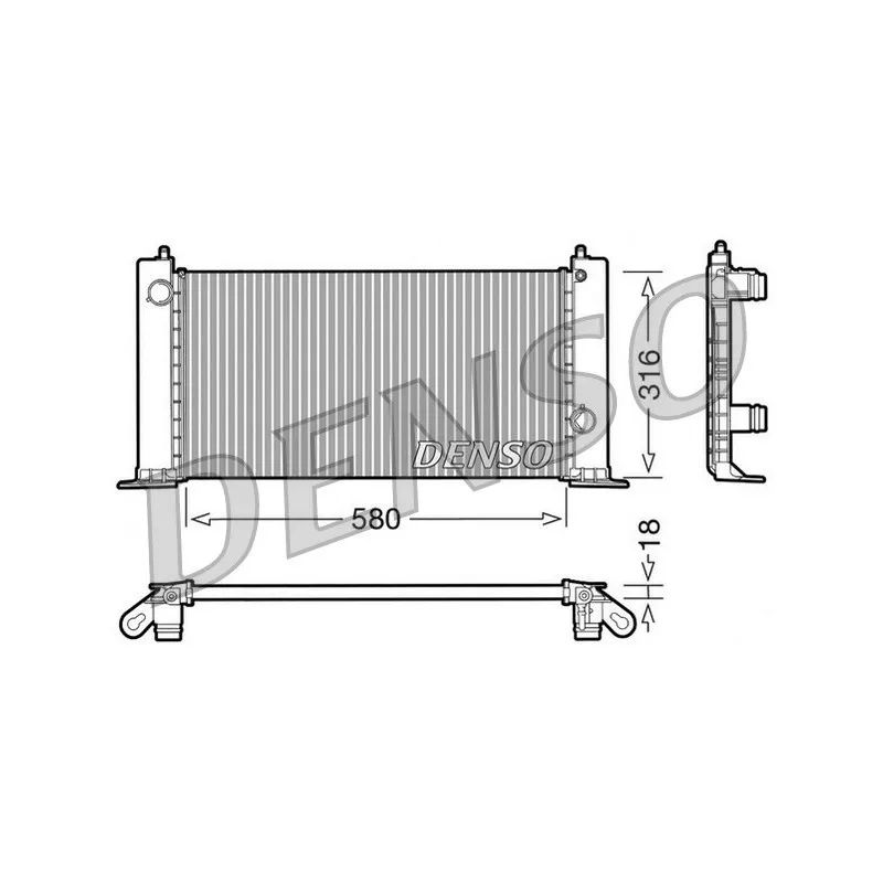 Radiateur, refroidissement du moteur DENSO DRM09120