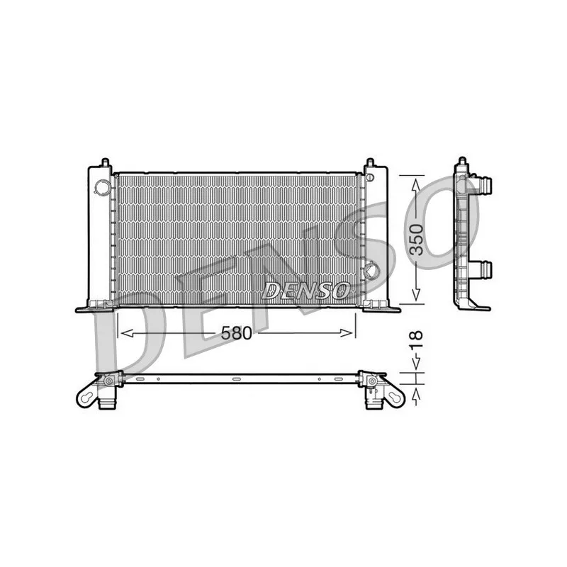 Radiateur, refroidissement du moteur DENSO DRM09121