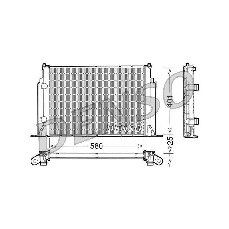 Radiateur, refroidissement du moteur DENSO DRM09122