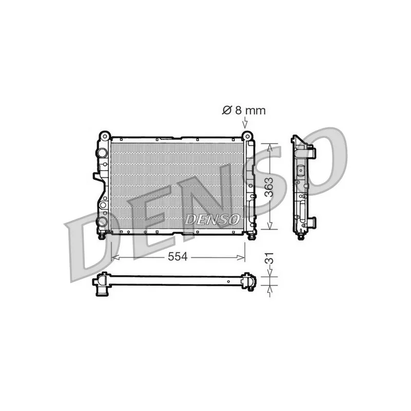 Radiateur, refroidissement du moteur DENSO DRM09130