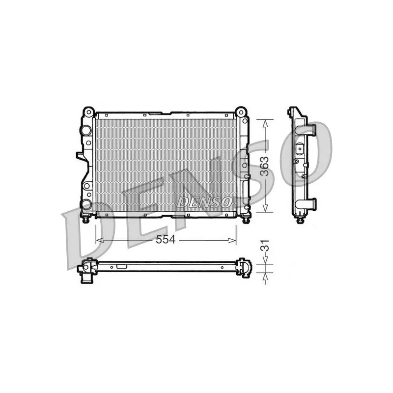 Radiateur, refroidissement du moteur DENSO DRM09132