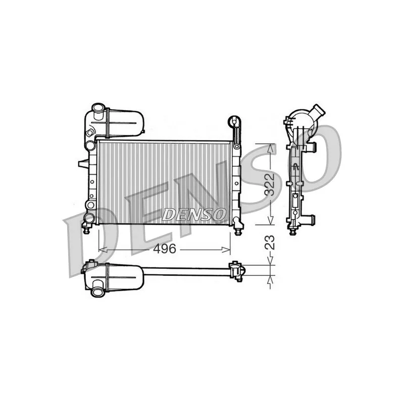 Radiateur, refroidissement du moteur DENSO DRM09133