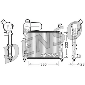 Radiateur, refroidissement du moteur DENSO DRM09134