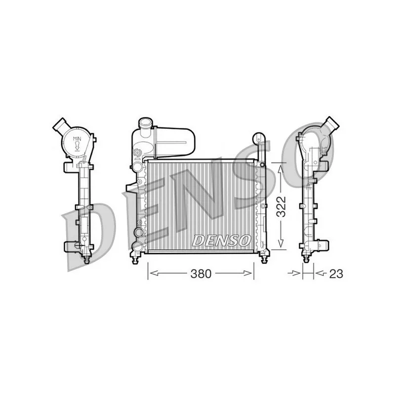Radiateur, refroidissement du moteur DENSO DRM09134
