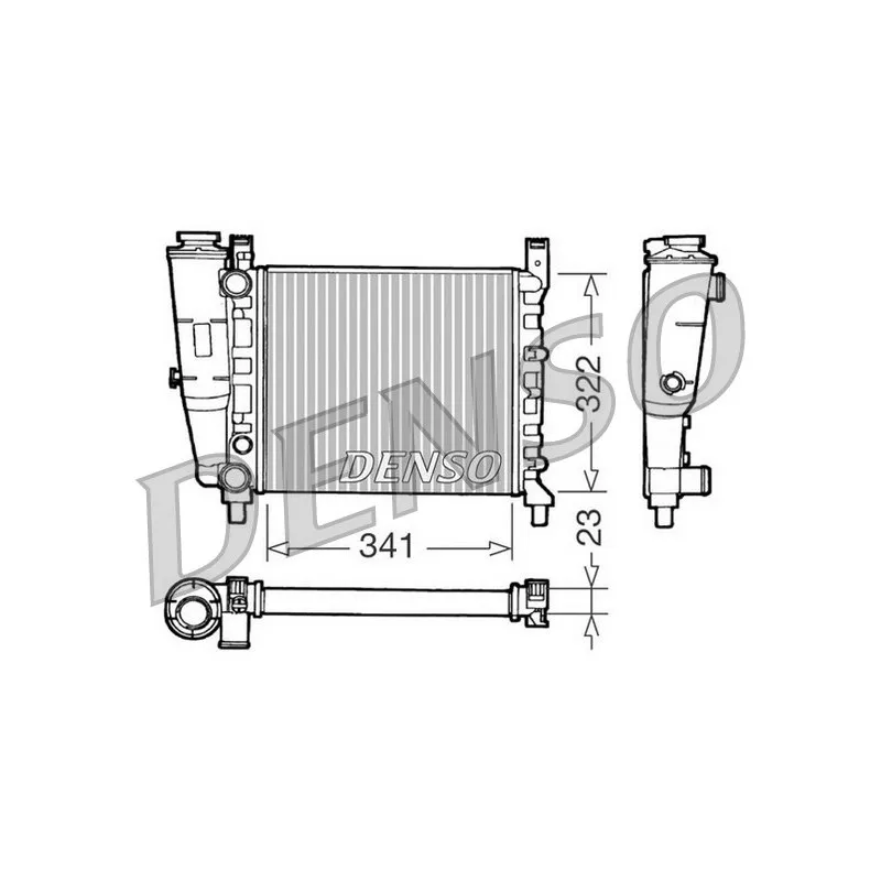 Radiateur, refroidissement du moteur DENSO DRM09141