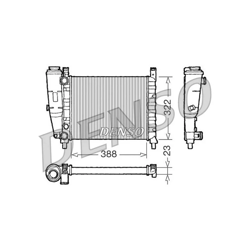 Radiateur, refroidissement du moteur DENSO DRM09142
