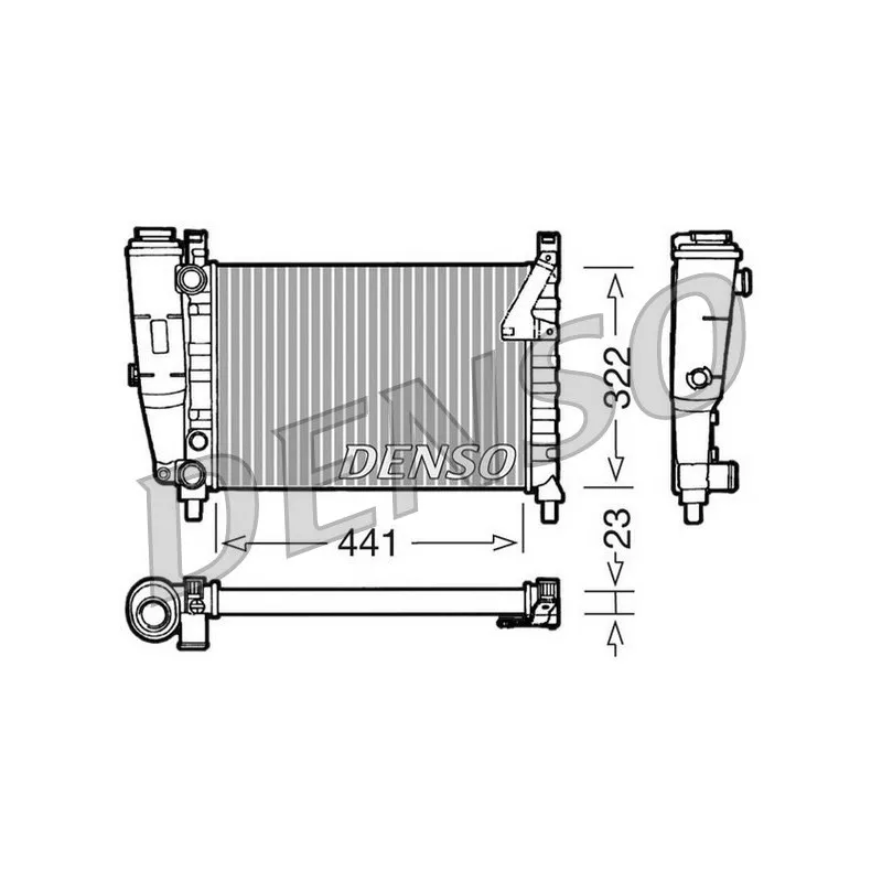 Radiateur, refroidissement du moteur DENSO DRM09143