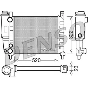 Radiateur, refroidissement du moteur DENSO DRM09144