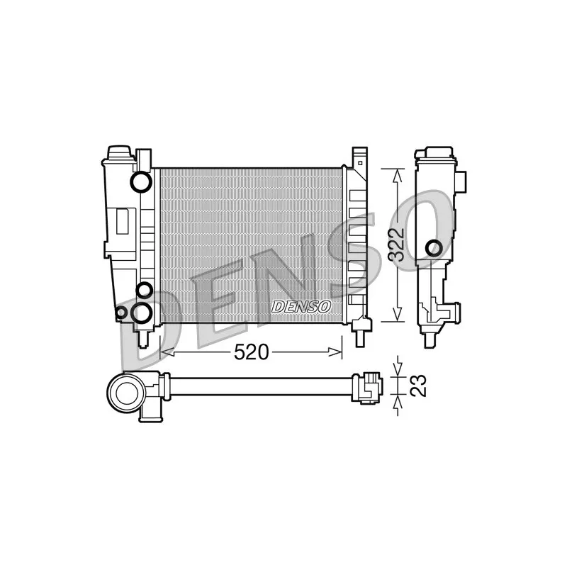 Radiateur, refroidissement du moteur DENSO DRM09144