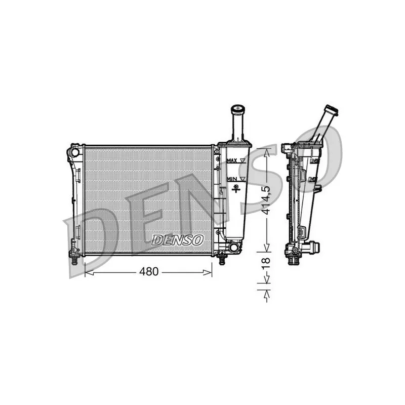 Radiateur, refroidissement du moteur DENSO DRM09161