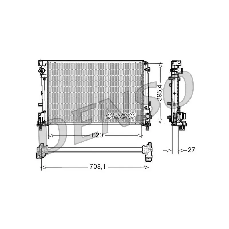Radiateur, refroidissement du moteur DENSO DRM09163