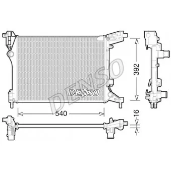 Radiateur, refroidissement du moteur DENSO DRM09165