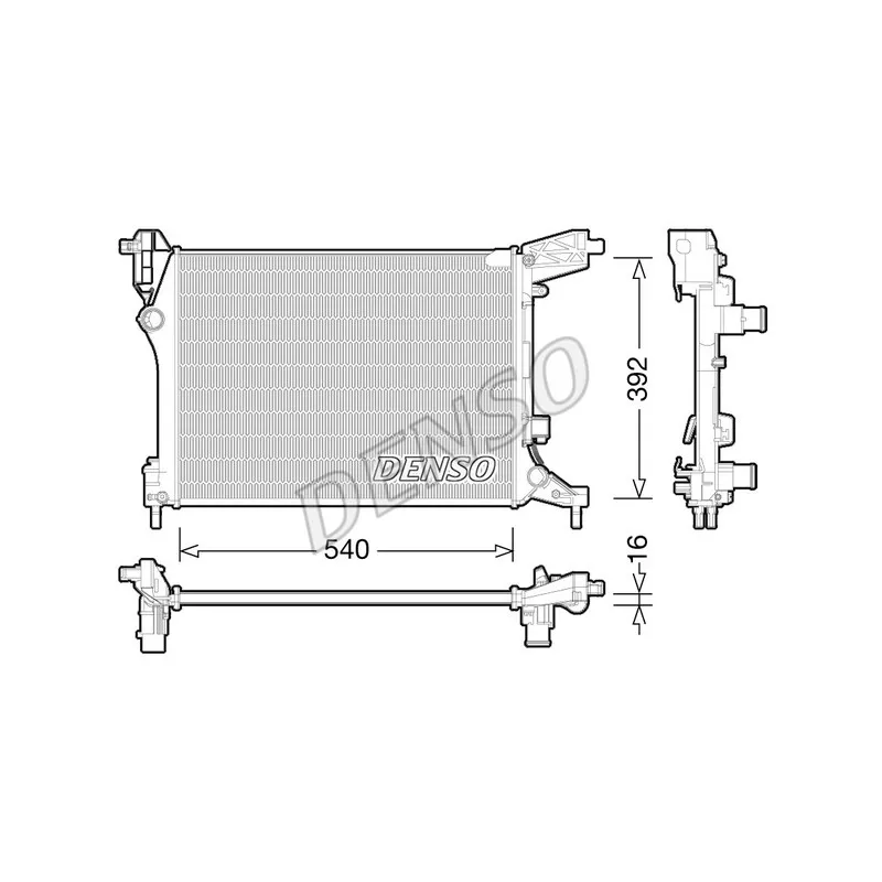 Radiateur, refroidissement du moteur DENSO DRM09165