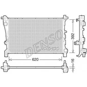 Radiateur, refroidissement du moteur DENSO DRM09166