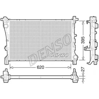 Radiateur, refroidissement du moteur DENSO DRM09167