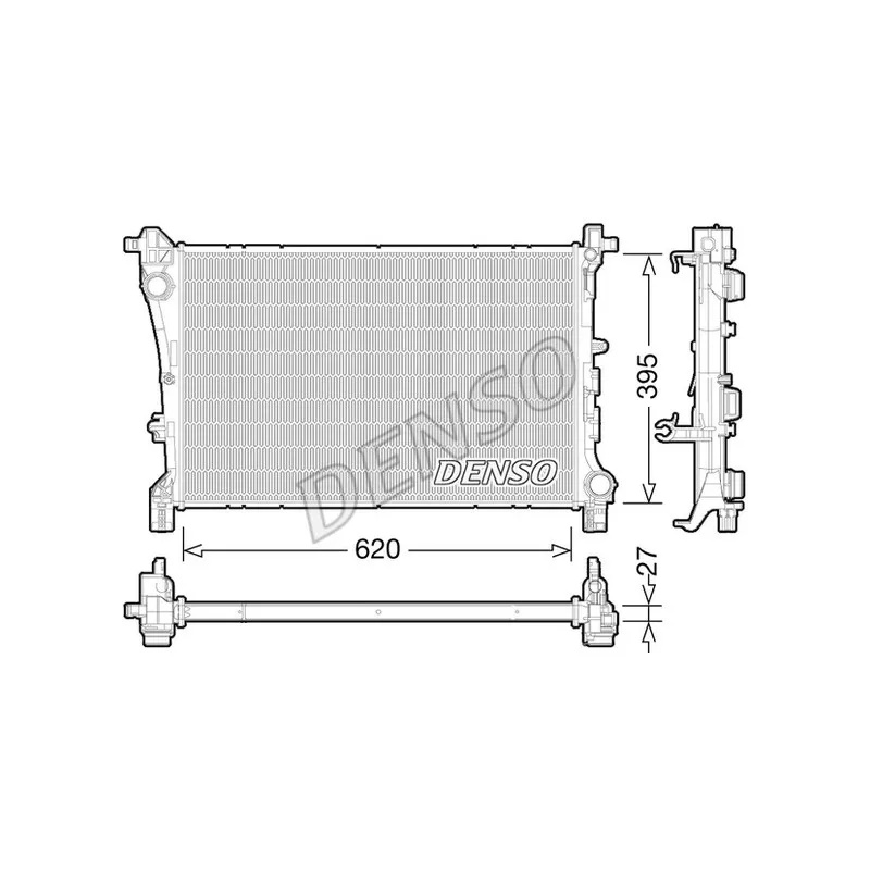 Radiateur, refroidissement du moteur DENSO DRM09167