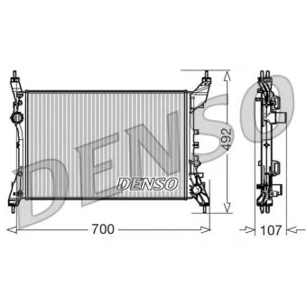Radiateur, refroidissement du moteur DENSO DRM09170