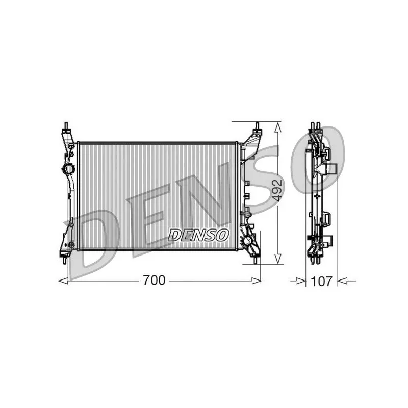 Radiateur, refroidissement du moteur DENSO DRM09170