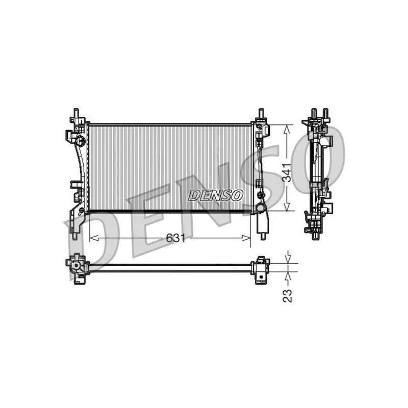 Radiateur, refroidissement du moteur DENSO DRM09172