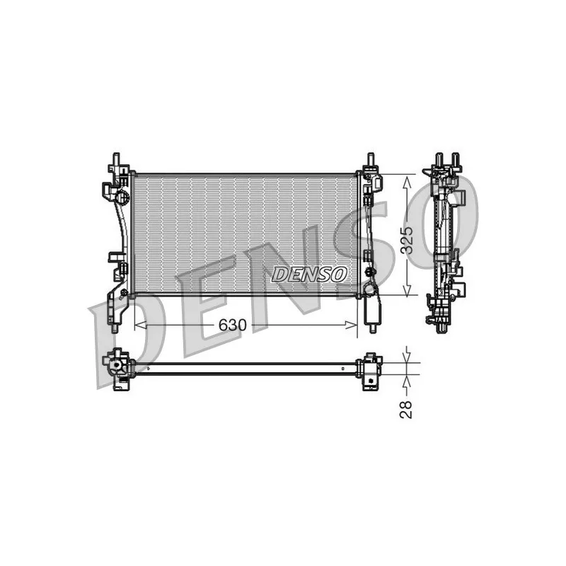 Radiateur, refroidissement du moteur DENSO DRM09173