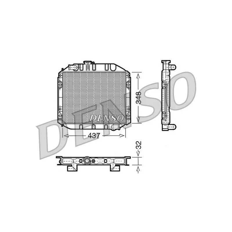 Radiateur, refroidissement du moteur DENSO DRM10001