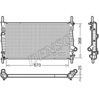 Radiateur, refroidissement du moteur DENSO DRM10004
