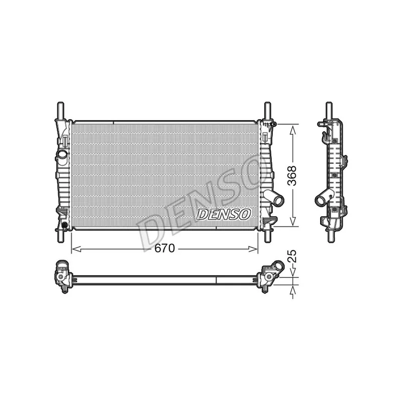 Radiateur, refroidissement du moteur DENSO DRM10004
