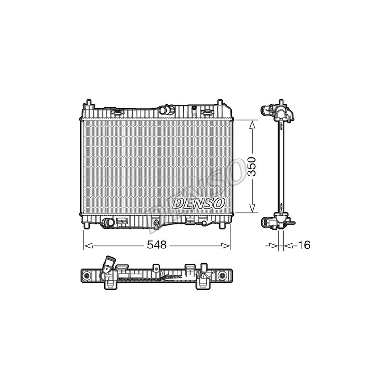 Radiateur, refroidissement du moteur DENSO DRM10005