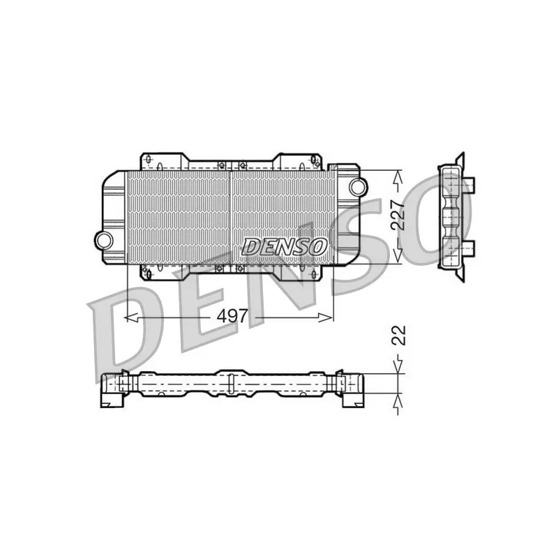 Radiateur, refroidissement du moteur DENSO DRM10019