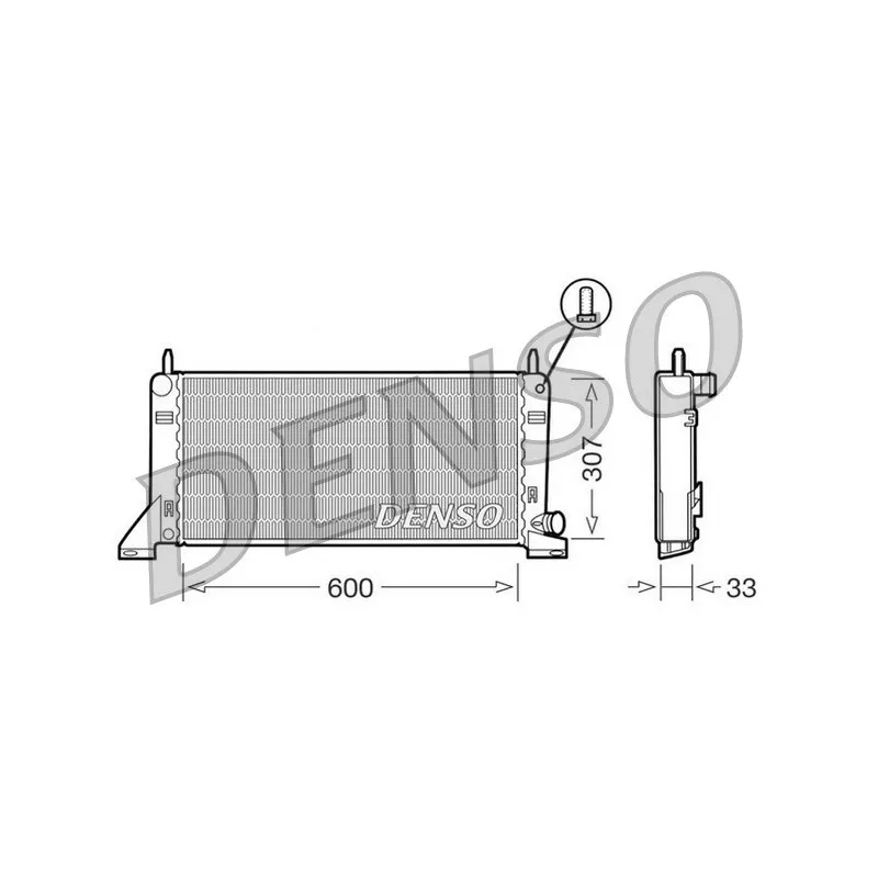 Radiateur, refroidissement du moteur DENSO DRM10020