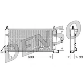 Radiateur, refroidissement du moteur DENSO DRM10021