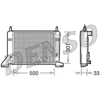 Radiateur, refroidissement du moteur DENSO DRM10022