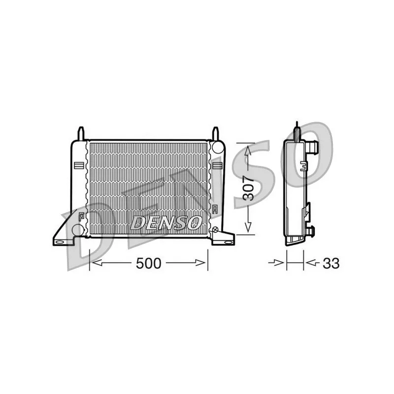 Radiateur, refroidissement du moteur DENSO DRM10022