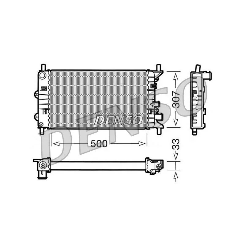 Radiateur, refroidissement du moteur DENSO DRM10024