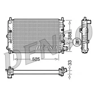 Radiateur, refroidissement du moteur DENSO DRM10025