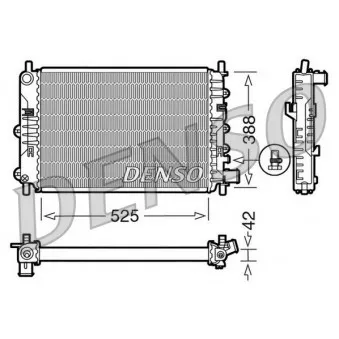 Radiateur, refroidissement du moteur DENSO DRM10026
