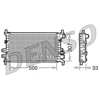 Radiateur, refroidissement du moteur DENSO DRM10027